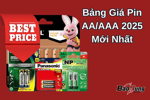 Bảng Giá Pin AA/AAA 2025 Mới Nhất