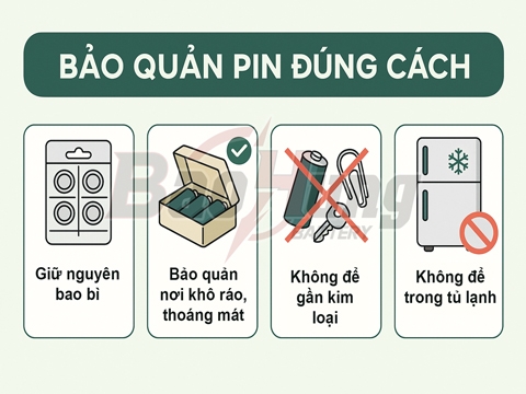 🔋 Hướng Dẫn Bảo Quản Pin Đúng Cách Để Kéo Dài Hạn Sử Dụng