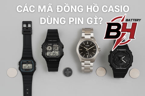Tổng Hợp Các Mã Đồng Hồ Casio Dùng Pin Gì?