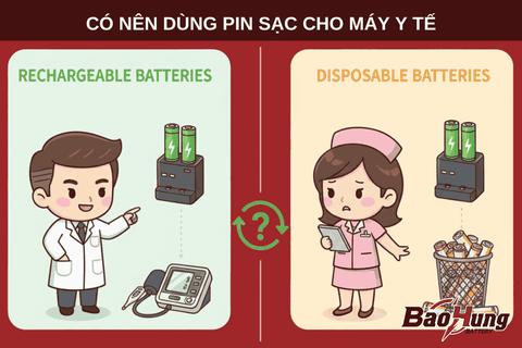 Có Nên Dùng Pin Sạc Cho Máy Y Tế? – Lời Khuyên Từ Chuyên Gia Pin Bảo Hùng