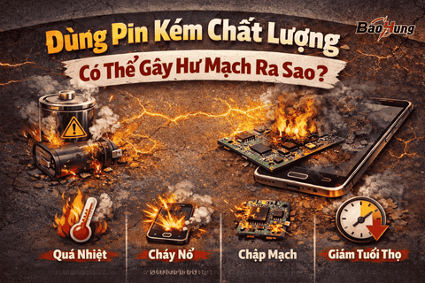 Dùng Pin Kém Chất Lượng Có Thể Gây Hư Mạch Ra Sao?