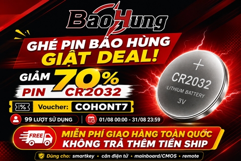 Giật Deal Tháng 8 – Giảm 70% Pin CR2032, Miễn Phí Giao Hàng Toàn Quốc