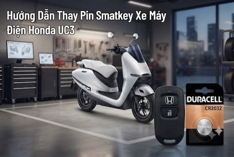 Hướng Dẫn Thay Pin Smartkey Xe Máy Điện Honda UC3
