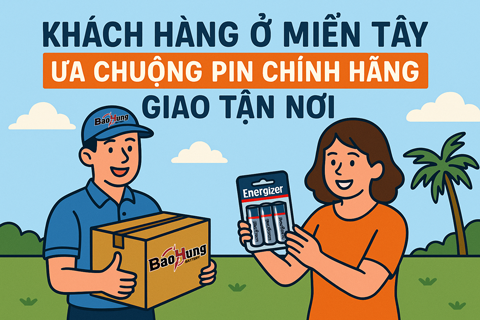 Khách Hàng Ở Miền Tây Ưa Chuộng Pin Chính Hãng Giao Tận Nơi