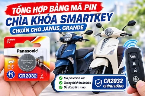 Tổng Hợp Bảng Mã Pin Chìa Khóa Smartkey Chuẩn Cho Janus, Grande