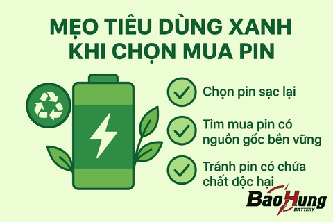 Mẹo Tiêu Dùng Xanh Khi Chọn Mua Pin
