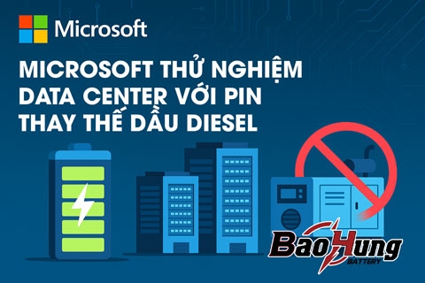 Microsoft Thử Nghiệm Data Center Với Pin Thay Thế Dầu Diesel