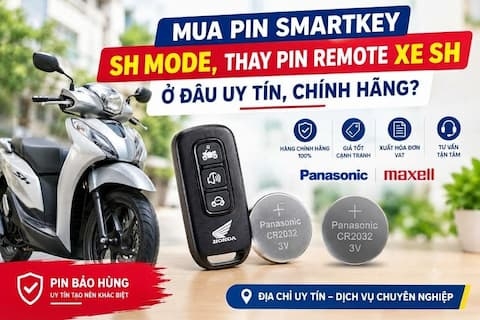 Mua Pin Smartkey SH Mode, Thay Pin Remote Xe SH Ở Đâu Uy Tín, Chính Hãng?