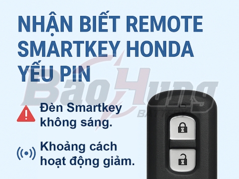 🔋 Nhận Biết Remote Smartkey Honda Yếu Pin – Dấu Hiệu &  Cách Xử Lý
