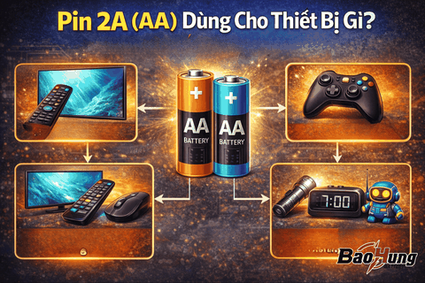 Pin 2A (AA) Dùng Cho Thiết Bị Gì? Danh Sách Ứng Dụng Thực Tế