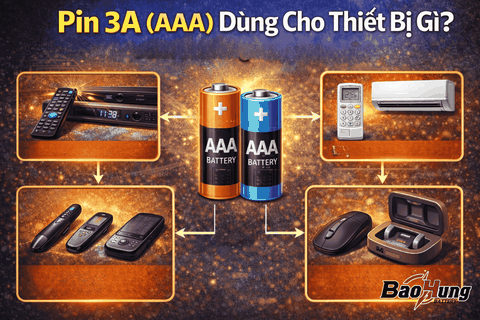 Pin 3A (AAA) Dùng Cho Thiết Bị Gì? Danh Sách Ứng Dụng Phổ Biến