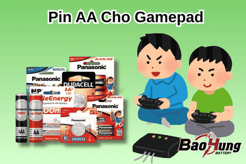 Pin AA Cho Gamepad