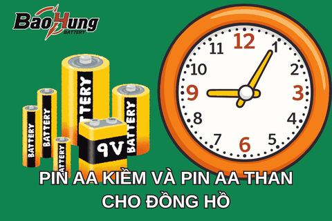Pin AA Kiềm Với Pin AA Than Cho Đồng Hồ