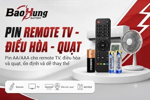 Pin Remote TV, Máy Lạnh Là Pin Gì? Các Loại Pin Điều Hòa, Tivi Phổ Biến Nhất