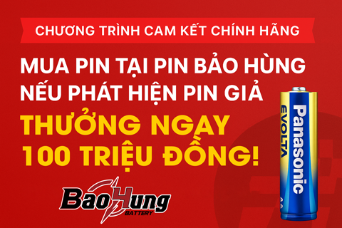 Phát Hiện Pin Giả – Nhận Ngay 100 Triệu Tại Pin Bảo Hùng