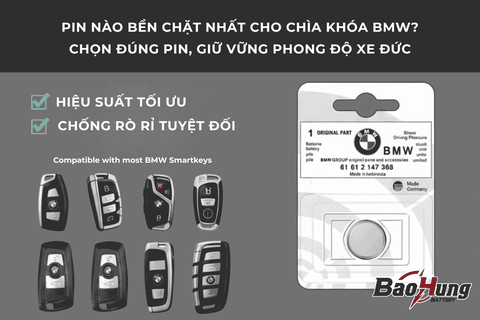 Pin Nào Bền Chặt Nhất Cho Chìa Khóa BMW? Chọn Đúng Pin, Giữ Vững Phong Độ Xe Đức