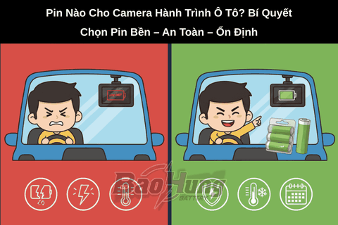 Pin Nào Cho Camera Hành Trình Ô Tô? Bí Quyết Chọn Pin Bền – An Toàn – Ổn Định