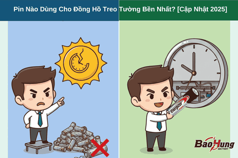 Pin Nào Dùng Cho Đồng Hồ Treo Tường Bền Nhất? [Cập Nhật 2025]