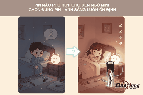 Pin Nào Phù Hợp Cho Đèn Ngủ Mini? – Chọn Đúng Pin, Ánh Sáng Luôn Ổn Định