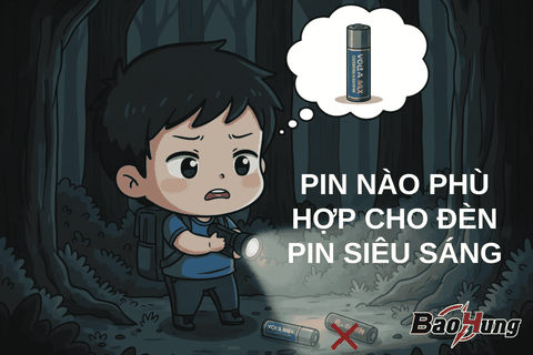 Pin Nào Phù Hợp Cho Đèn Pin Siêu Sáng? – Bí Quyết Chọn Pin Bền, Sáng Và An Toàn