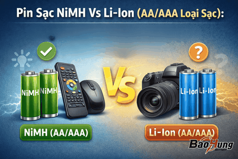 Pin Sạc NiMH Vs Li-Ion (AA/AAA Loại Sạc)