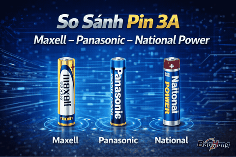 So Sánh Pin 3A Maxell – Panasonic – National Power: Loại Nào Đáng Mua?