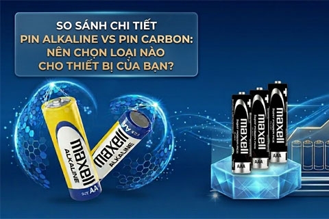 So Sánh Chi Tiết Pin Alkaline Vs Pin Carbon: Nên Chọn Loại Nào Cho Thiết Bị Của Bạn?