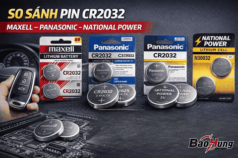So Sánh Pin CR2032 Maxell – Panasonic – National Power
