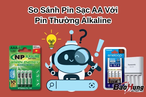 So Sánh Pin Sạc AA Với Pin Thường Alkaline
