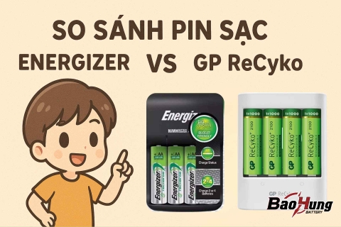 So Sánh Pin Sạc Energizer Và GP ReCyko