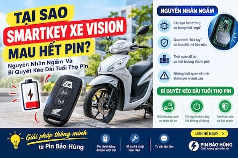 Tại Sao Smartkey Xe Vision Mau Hết Pin? Nguyên Nhân Ngầm Và Bí Quyết Kéo Dài Tuổi Thọ Pin