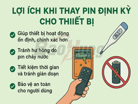 Lợi Ích Khi Thay Pin Định Kỳ Cho Thiết Bị – Đừng Đợi Đến Khi Hết Mới Thay!