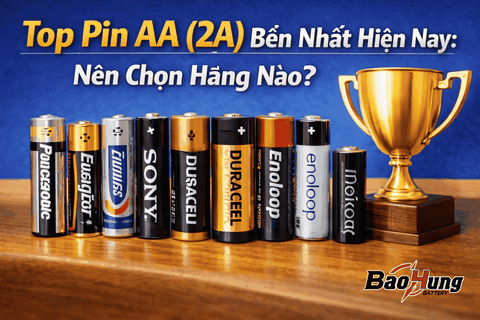 Top Pin AA (2A) Bền Nhất Hiện Nay: Nên Chọn Hãng Nào?