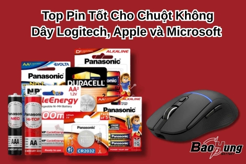 Top Pin Tốt Cho Chuột Không Dây Logitech, Apple và Microsoft