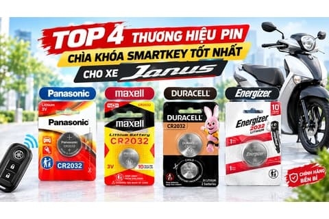 Top 4 Thương Hiệu Pin Chìa Khóa Smartkey Tốt Nhất Cho Xe Janus