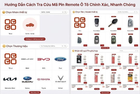 Hướng Dẫn Cách Tra Cứu Mã Pin Remote Ô Tô Chính Xác, Nhanh Chóng