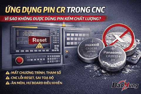 Ứng Dụng Pin CR Trong CNC