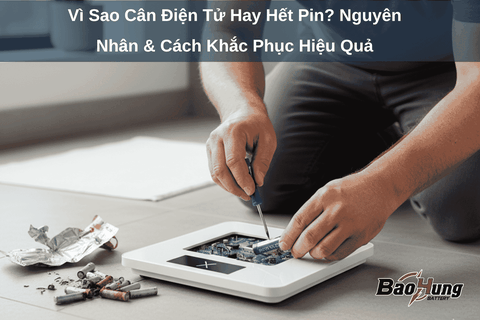 Vì Sao Cân Điện Tử Hay Hết Pin? Nguyên Nhân & Cách Khắc Phục Hiệu Quả