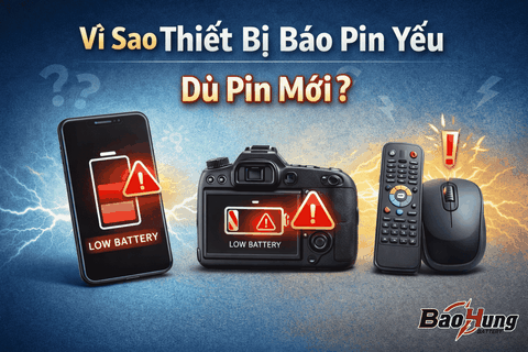 Vì Sao Thiết Bị Báo Pin Yếu Dù Pin Mới?