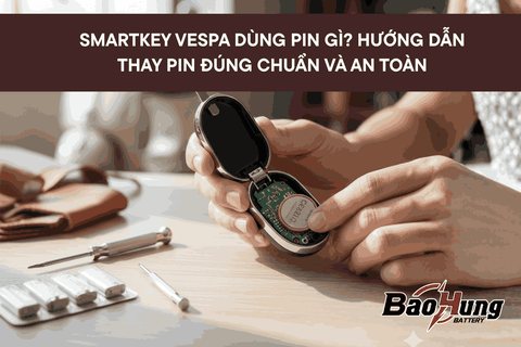Smartkey Vespa Dùng Pin Gì? Mẹo Nhận Biết Pin Yếu & Hướng Dẫn Thay Pin
