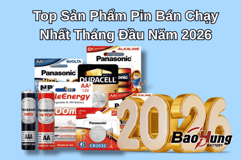Top Sản Phẩm Pin Bán Chạy Nhất Tháng Đầu Năm 2026