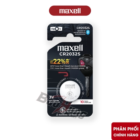 Pin Maxell CR2032S Lithium 3V (Vỉ 1 Viên) - Hàng Chính Hãng