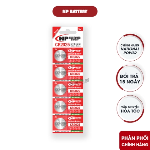Pin National Power CR2025 Lithium 3V - Hàng Chính Hãng