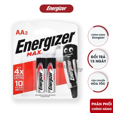 Pin Energizer Max AA 1.5V ( Vỉ 2 Viên ) - Hàng Chính Hãng