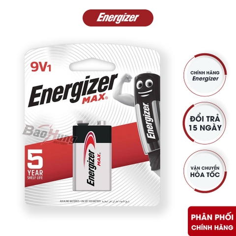 Pin Energizer Alkaline 9V (522 / BP1) - Hàng Chính Hãng
