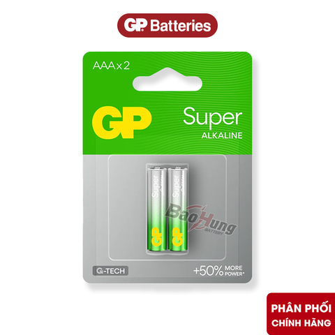 Pin GP Super Alkaline AAA 1.5V (Vỉ 2 Viên) – Hàng Chính Hãng