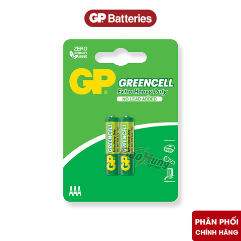 Pin GP Greencell AAA 1.5V (Vỉ 2 Viên) – Hàng Chính Hãng