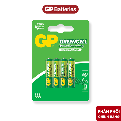 Pin GP Greencell AAA 1.5V (Vỉ 4 Viên) – Hàng Chính Hãng