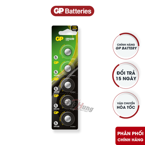 Pin GP CR1220 Lithium 3V - Hàng Chính Hãng