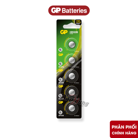 Pin GP CR1220 Lithium 3V - Hàng Chính Hãng